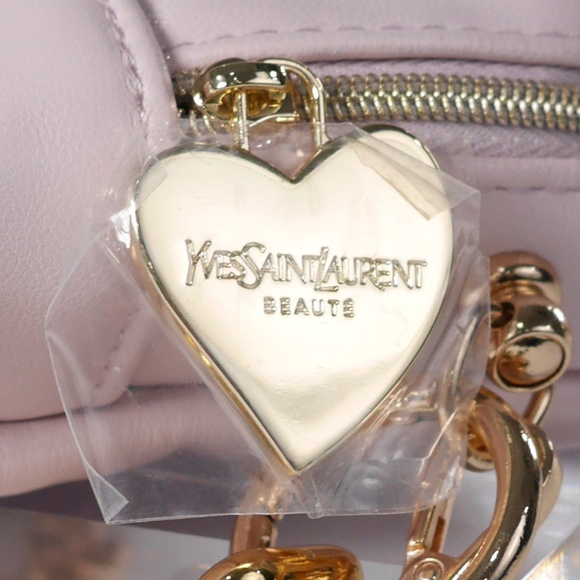 YSL Yves Saint Laurent Pink Crossbody Bag with Charm NEW - Picture 7 of 9